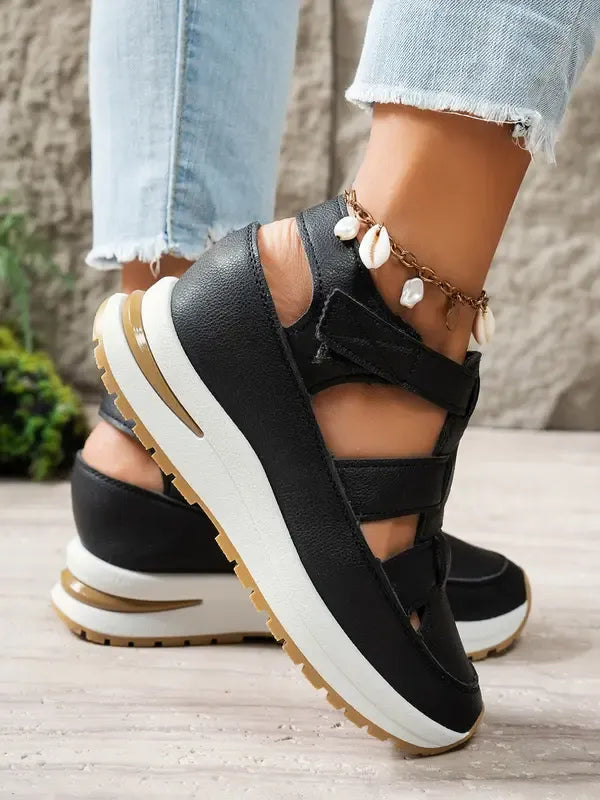 Women's Velcro Strap Wedge Comfort Sandals