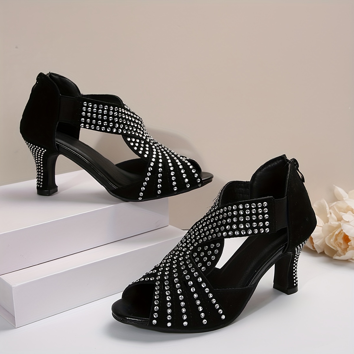womens   fashion sandals casual open toe ankle strap with   detail   heel cone zipper closure tpr   made materials strappy sandals details 5