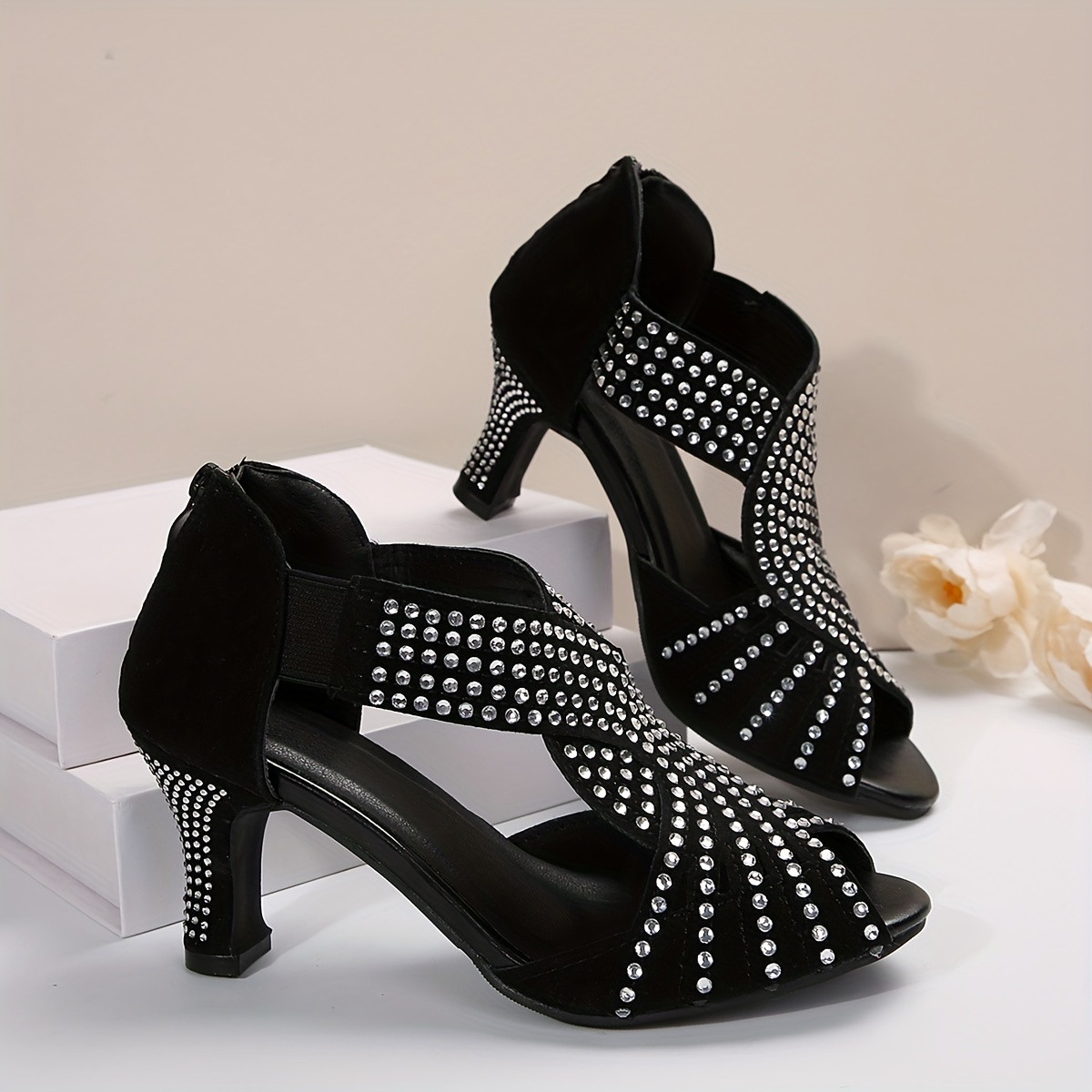 womens   fashion sandals casual open toe ankle strap with   detail   heel cone zipper closure tpr   made materials strappy sandals details 4