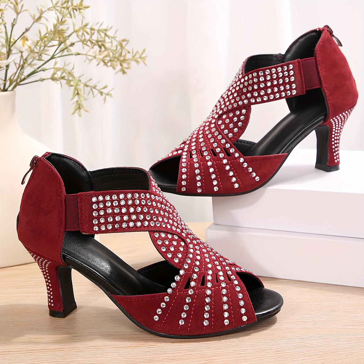 womens   fashion sandals casual open toe ankle strap with   detail   heel cone zipper closure tpr   made materials strappy sandals details 13